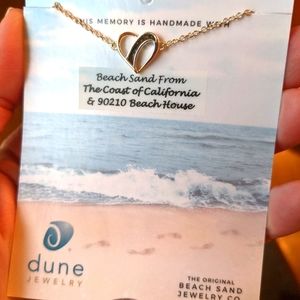 Dune Jewelry sterling silver bracelet w/ sand from California coast, 90210 house